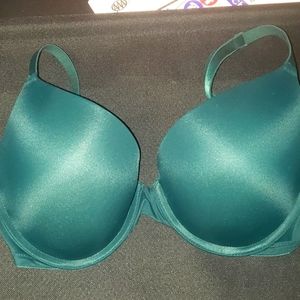 Pink Bra, emerald green sz 32 DD